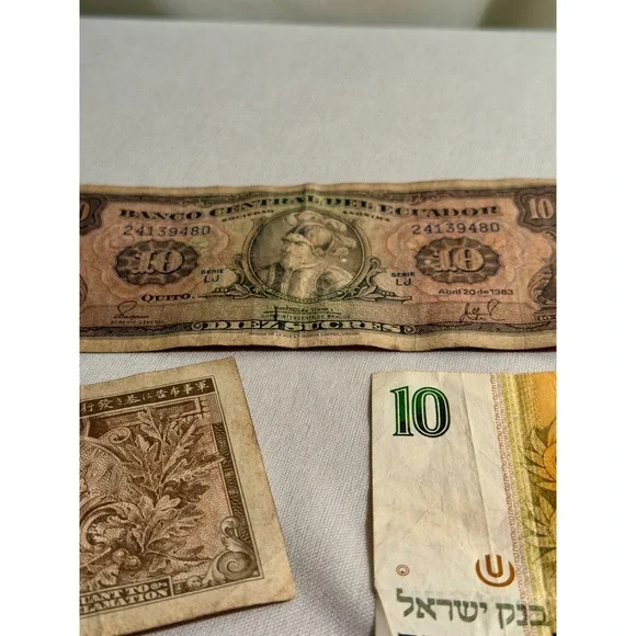 Vintage International Currency Lot  Israel Banknotes 1916 Penny 1962 Stamp - Picture 3 of 16